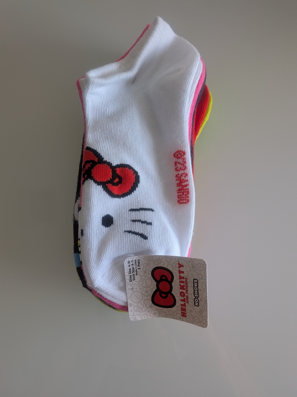 NWT Hello Kitty and Friends No Show Socks 5 Pack Size 9-11